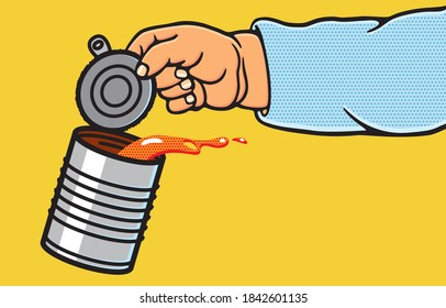 Hand showing measuring in sign language and child safety Concept. The various postures of hand, illustration, shape, line, art, pattern, retro style in vector isolated on background.