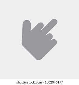 Hand showing the middle finger - Flat and isolated vector eps illustration icon with minimal and modern design