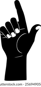 Hand Showing Number One Gesture