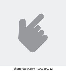 Hand showing the number two - Flat and isolated vector eps illustration icon with minimal and modern design