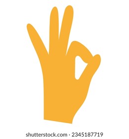 Mano mostrando bien. Diseño plano