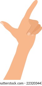 Hand, die ein gutes Zeichen für Vektorsymbol zeigt.