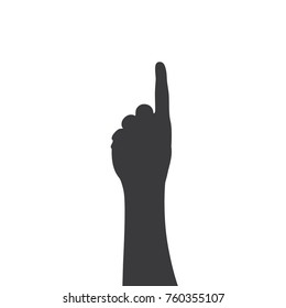 Hand Showing One Finger Vector Illustration Stock Vector (Royalty Free ...