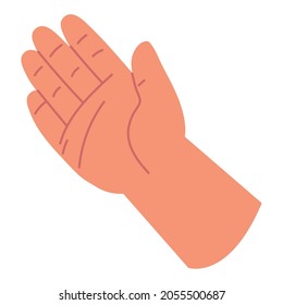 hand showing palm flat icon