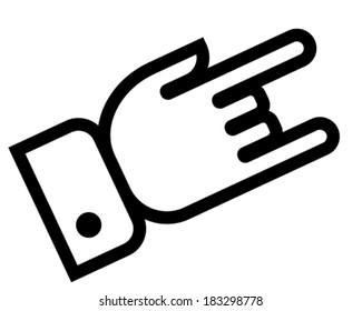 Hand showing rock outline icon
