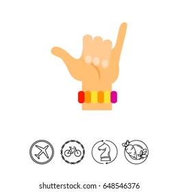 Hand showing surfers shaka gesture