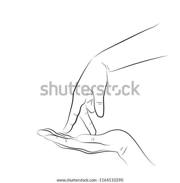 Hand Showing Walking Fingers Vector Illustration Stock Vector (Royalty ...