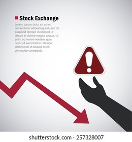 hand shows warning figures downwards