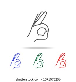 hand sign all is well icon. Elements of hands multi colored icons. Premium quality graphic design icon. Simple icon for websites, web design mobile app, info graphics on white background