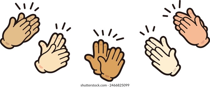 hand sign of applause. Pictogram of clapping hands. Standing ovation.