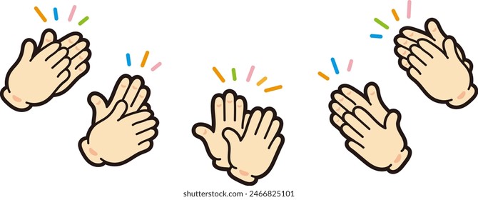 hand sign of applause. Pictogram of clapping hands. Standing ovation.