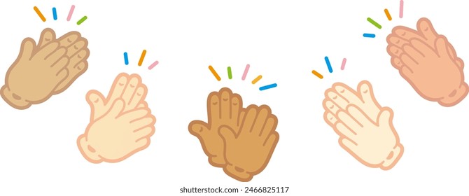 hand sign of applause. Pictogram of clapping hands. Standing ovation.