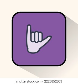 signo de mano, se puede usar para iconos