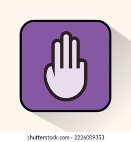 hand sign, can be used for icons