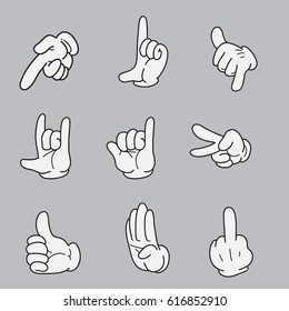 hand sign cartoon