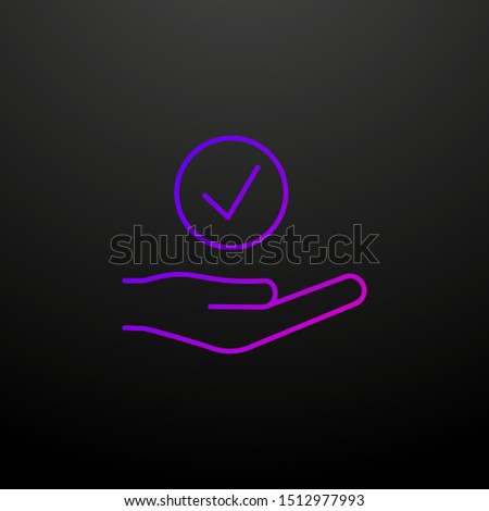Hand sign checked icon. Elements of succes and awards set. Simple icon for websites, web design, mobile app, info graphics