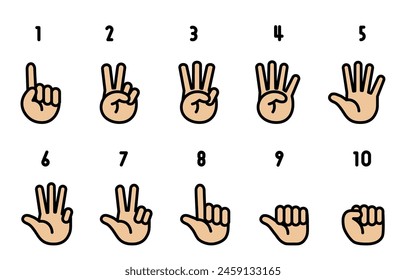 hand sign Clip art of hand counting