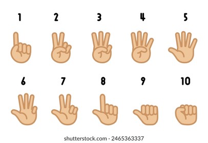 hand sign Clip art of hand counting