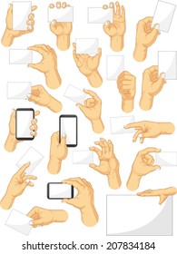 Hand Sign Collection - Holding Sign and Gadget Gestures