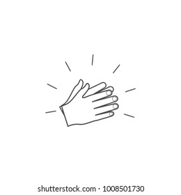 hand sign cotton icon. Hands sign elements concept and web apps. Thin line  icon for website design and development, app development. Premium icon on white background