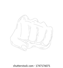 signo de mano. ilustración dibujada a mano, iluminación vectorial