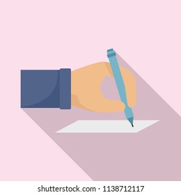 Hand sign at election icon. Flat illustration of hand sign at election vector icon for web design
