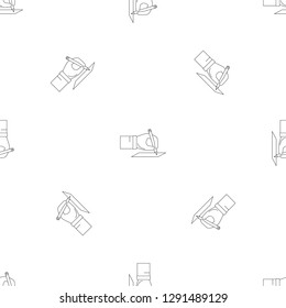 Hand sign election pattern seamless vector repeat geometric for any web design