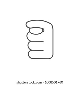 hand sign figs icon. Hands sign elements concept and web apps. Thin line  icon for website design and development, app development. Premium icon on white background
