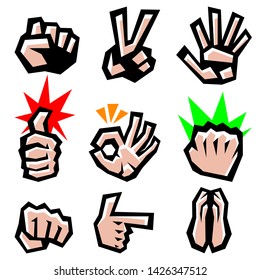 hand sign first pop simple