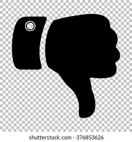 Hand sign. Flat style icon on transparent background