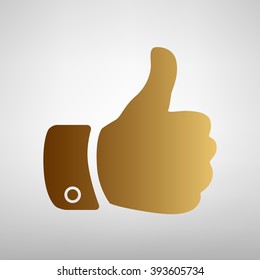 Hand sign. Flat style icon
