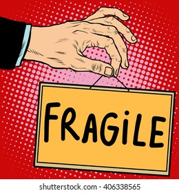 Hand sign fragile