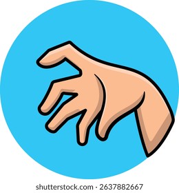 Hand Sign Gesture Vector Icon Illustration. No Hand Shake Vector. Health And Medical Icon Concept White Isolated. Flat Cartoon Style Suitable for Web Landing Page, Banner, Flyer, Sticker