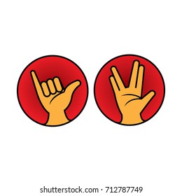 hand sign icon