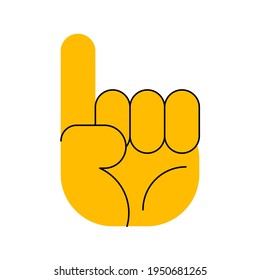 Hand sign icon. Flat emoji vector illustration.