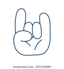 Icono de signo de mano. Ilustración vectorial de línea plana.