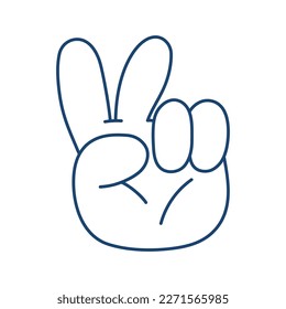 Icono de signo de mano. Ilustración vectorial de línea plana.