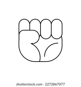 Handzeichen-Symbol. Flache Vektorgrafik.