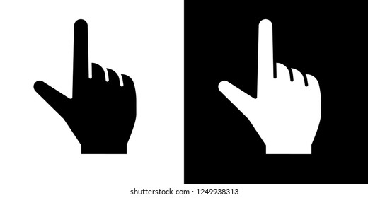 Hand sign icon set