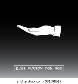 Hand sign icon, vector illustration. Flat design style 