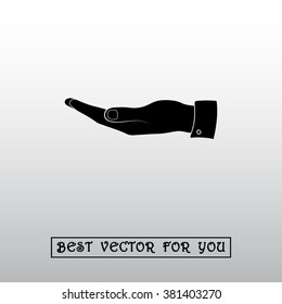 Hand sign icon, vector illustration. Flat design style 