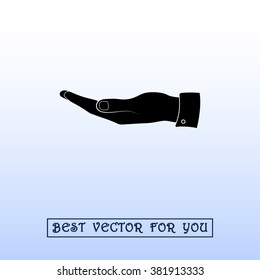 Hand sign icon, vector illustration. Flat design style 