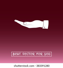 Hand sign icon, vector illustration. Flat design style 