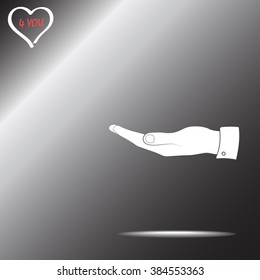 Hand sign icon, vector illustration. Flat design style 