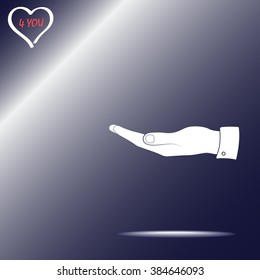 Hand sign icon, vector illustration. Flat design style 