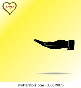 Hand sign icon, vector illustration. Flat design style 
