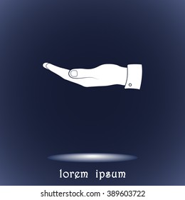 Hand sign icon, vector illustration. Flat design style 
