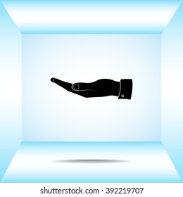 Hand sign icon, vector illustration. Flat design style 
