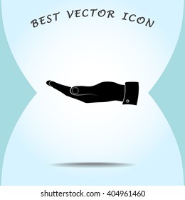 Hand sign icon, vector illustration. Flat design style 