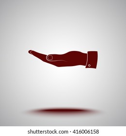 Hand sign icon, vector illustration. Flat design style 
